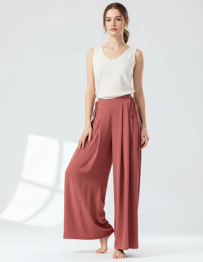 Pantalon Chinois Femme Rouge