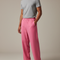 Pantalon Chinois Rose Ample Fluide Confortable Unisexe - Lin