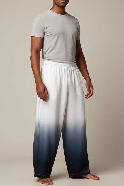 Pantalon Chinois Dégradé Ample Coton Homme - Multicolore