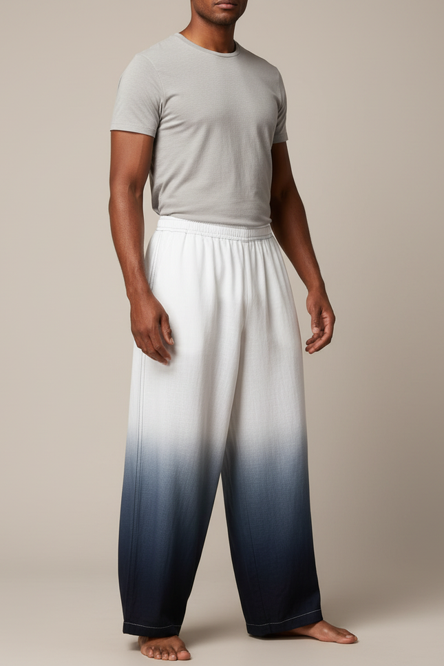 Pantalon Chinois Dégradé Ample Coton Homme - Multicolore