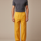 Pantalon Chinois Jaune Ample Coton Élastiqué Unisexe