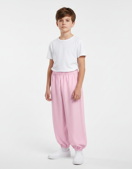 Pantalon Chinois Rose Fluide Ample Enfant - Molleton