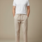 Pantalon Chinois Beige Lin Ample Décontracté Homme Coton