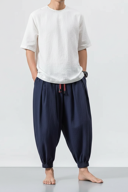 Pantalon Chinois Traditionnel - Marine Lin
