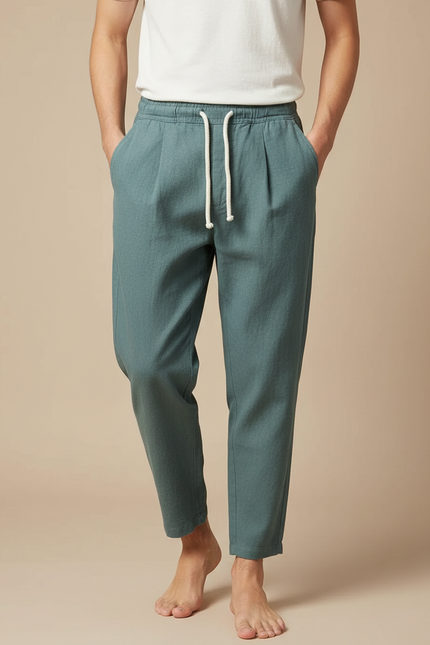 Pantalon Style Chinois - Vert Lin