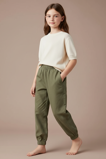 Pantalon Chinois Kaki Coton Ample Enfant