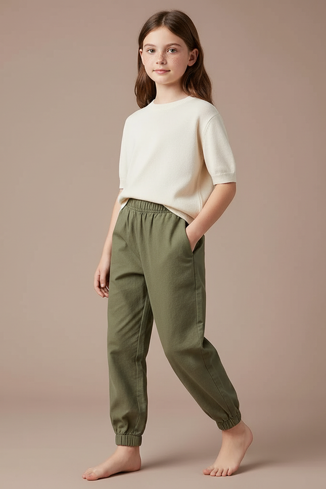 Pantalon Chinois Kaki Coton Ample Enfant