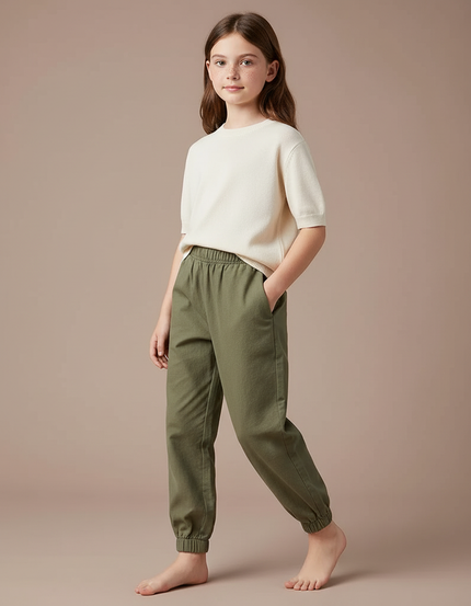 Pantalon Chinois Kaki Coton Ample Enfant
