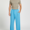 Pantalon Chinois Bleu Ciel Ample Fluide Unisexe - Polyester