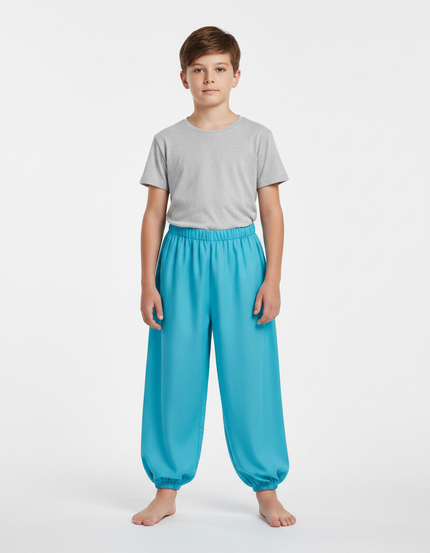 Pantalon Chinois Bleu Ciel Ample Bouffant Enfant - Viscose