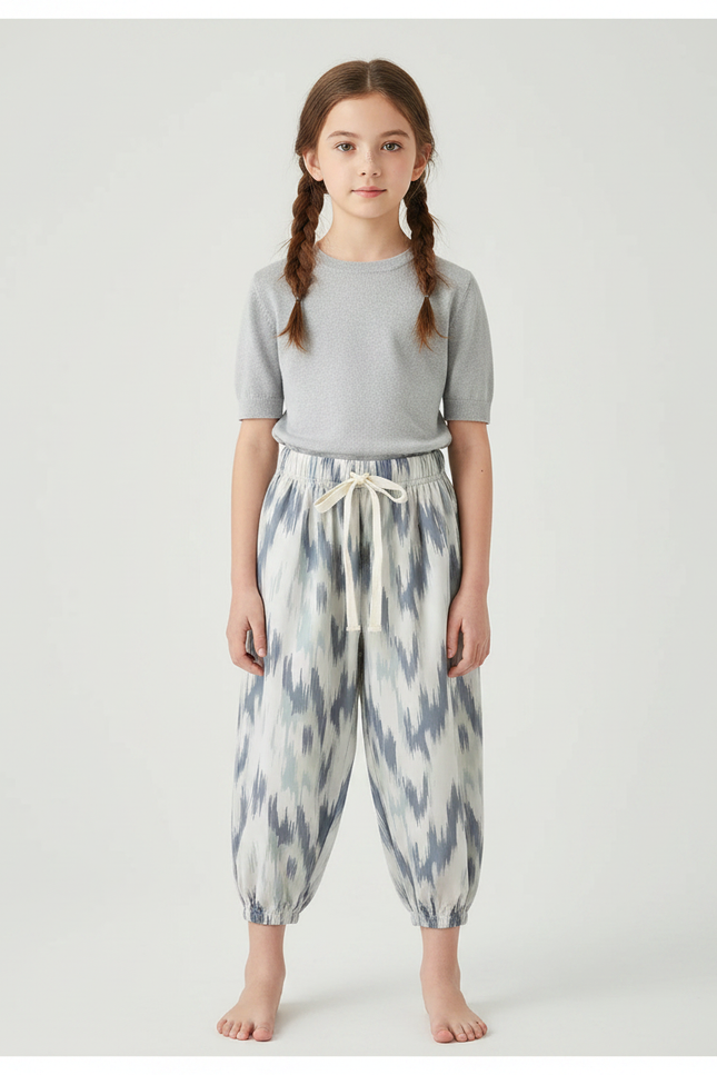 Pantalon Chinois Coton Imprimé Ample Enfant Doux