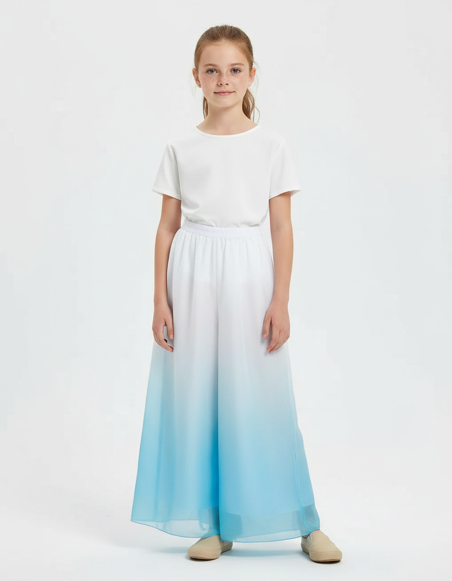 Pantalon Chinois Dégradé Fluide Ample Enfant - Multicolore Polyester