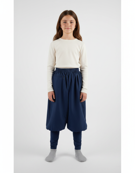 Pantalon Chinois Bleu Marine Ample Coton Enfant
