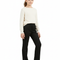 Pantalon Chinois Noir Côtelé Élastique Fille Élégant - Cordé