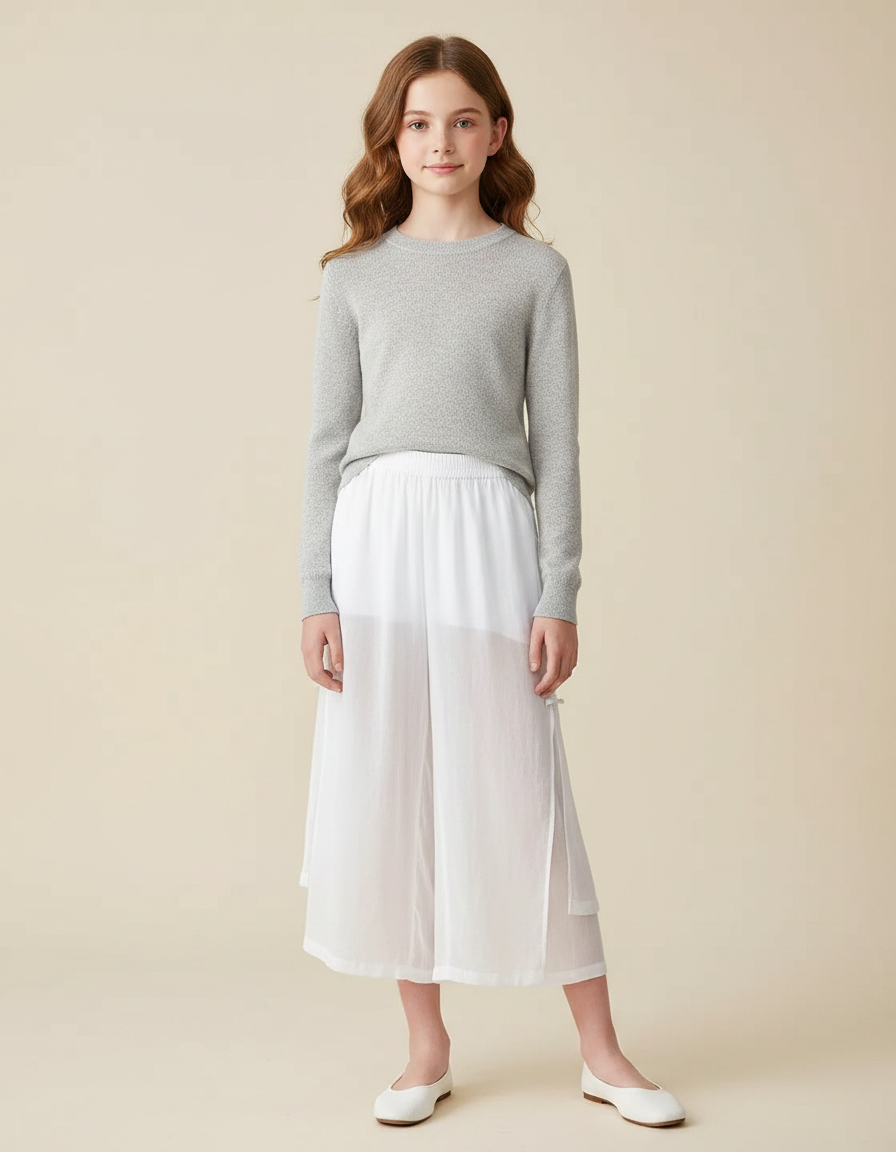 Pantalon Chinois Blanc Ample Fluide Estival Femme - Lin