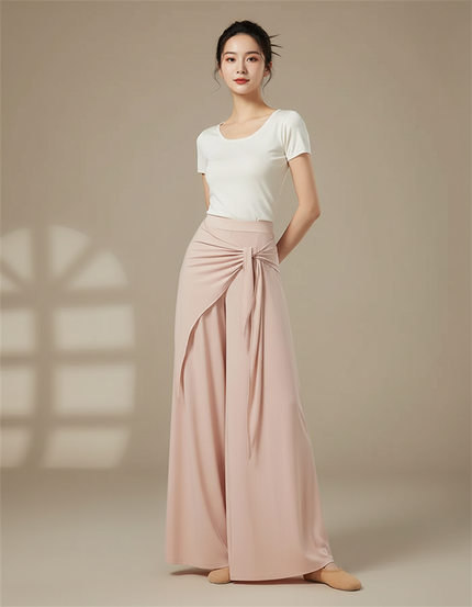 Pantalon Chinois Rose Fluide Ample Élégant Femme - Viscose