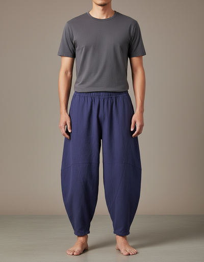 Pantalon Chinois Femme Bleu