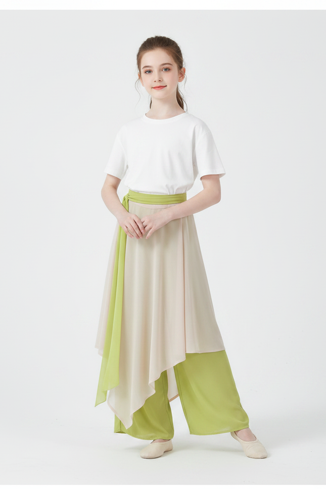 Tunique Et Pantalon Chinois - Vert Polyester
