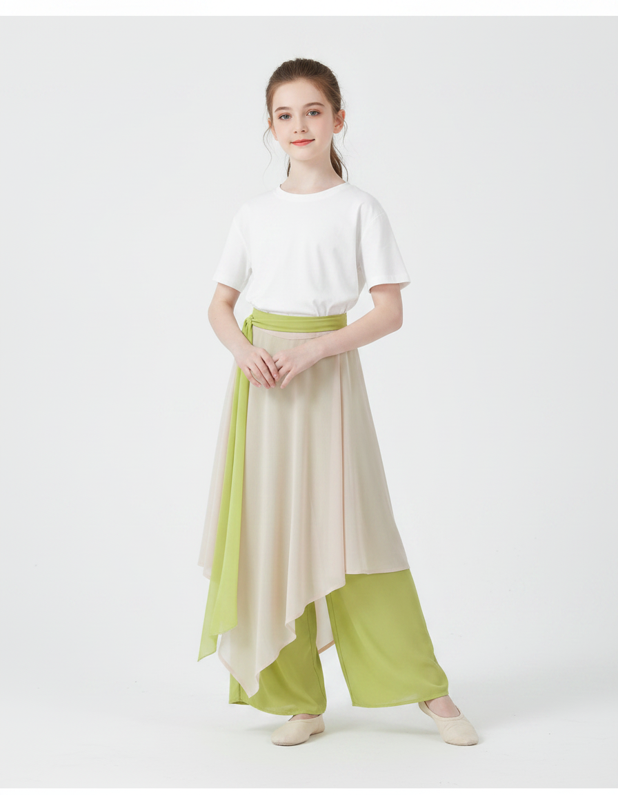 Tunique Et Pantalon Chinois - Vert Polyester