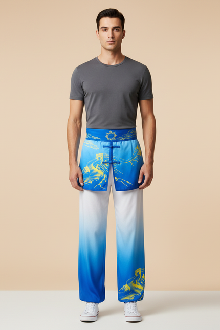 Pantalon Chinois Bleu Dégradé Muraille Décontracté Homme - Polyester