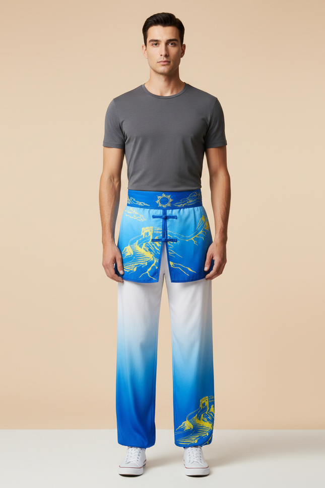 Pantalon Chinois Bleu Dégradé Muraille Décontracté Homme - Polyester