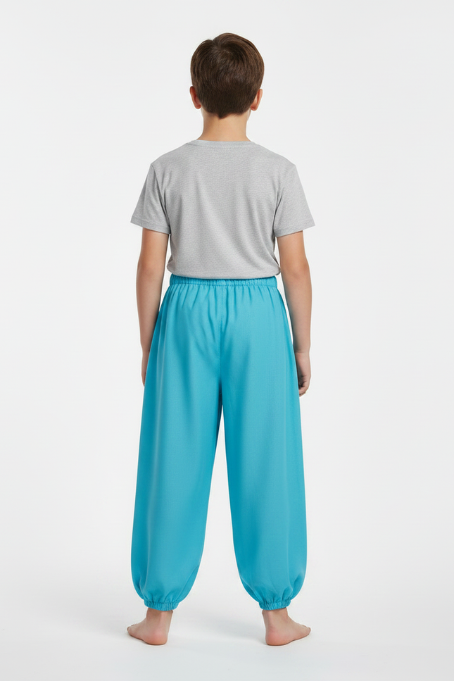 Pantalon Chinois Bleu Ciel Ample Bouffant Enfant - Viscose - vue 2