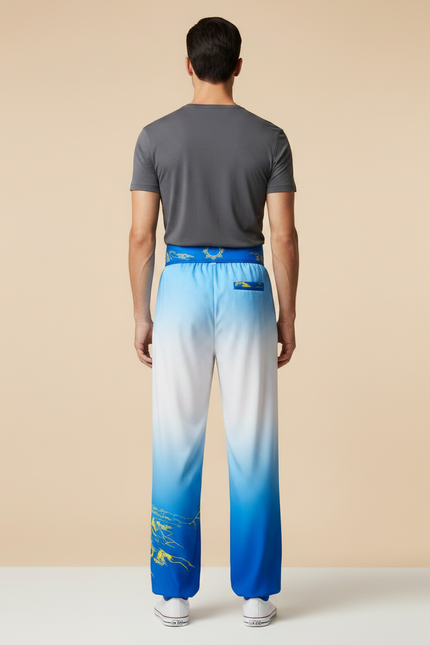 Pantalon Chinois Bleu Dégradé Muraille Décontracté Homme - Polyester - vue 2