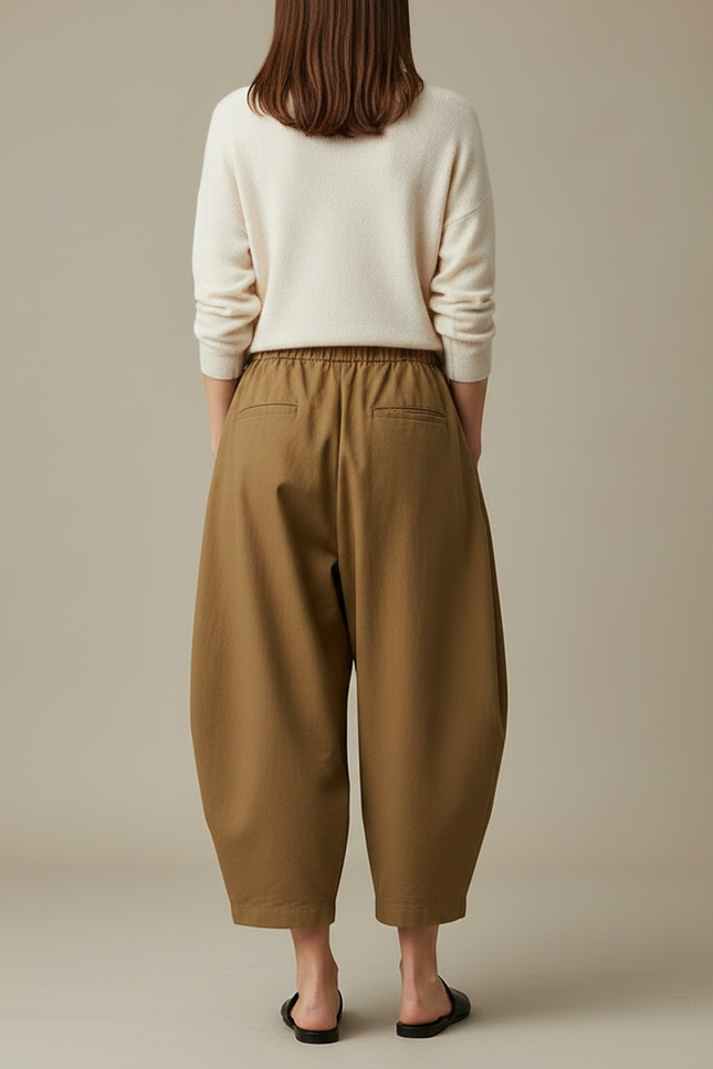 Pantalon Chinois Pour Femme - Kaki Gabardine - vue 2