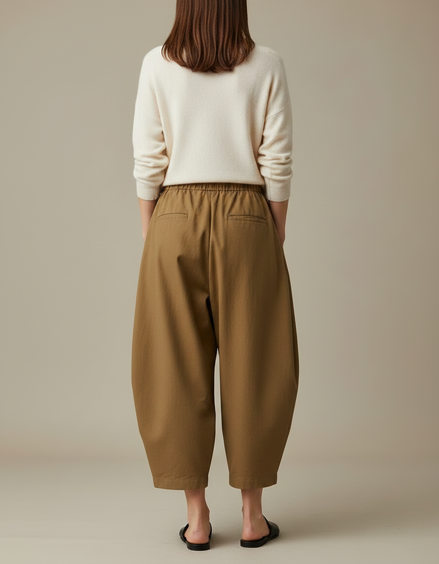 Pantalon Chinois Pour Femme - Kaki Gabardine - vue 2