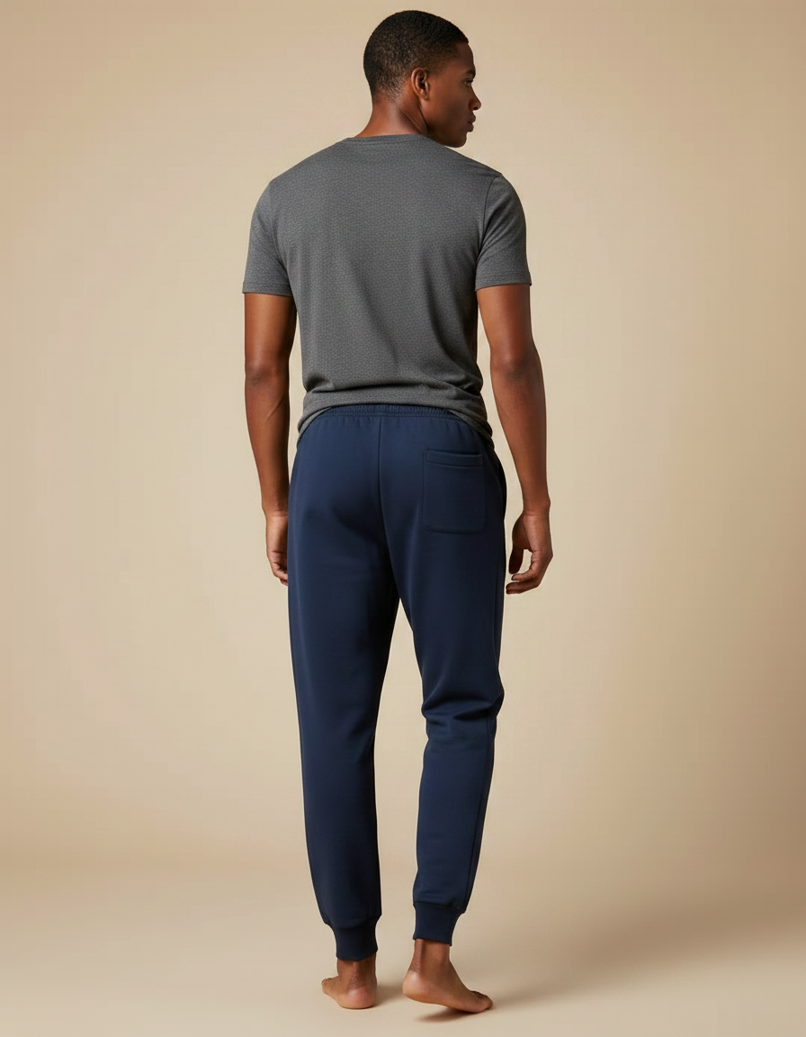 Pantalon Chinois Bleu Marine Jogging Dragon Homme - Molleton - vue 2