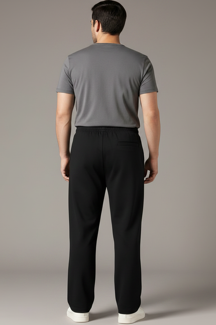 Pantalon Chinois Homme Noir Droit - Molleton - vue 2