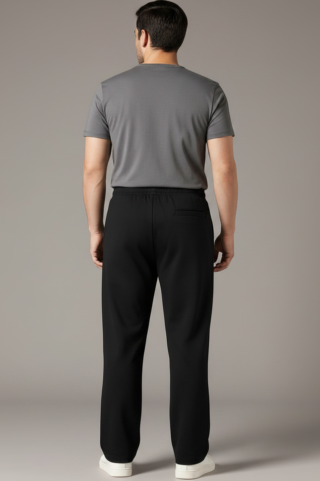 Pantalon Chinois Homme Noir Droit - Molleton - vue 2