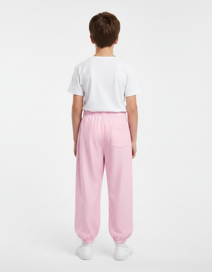 Pantalon Chinois Rose Fluide Ample Enfant - Molleton - vue 2