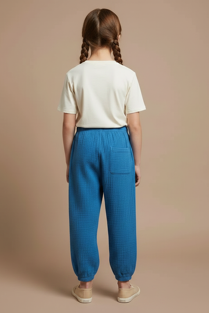 Pantalon Chinois Bleu Coton Ample Enfant - vue 2