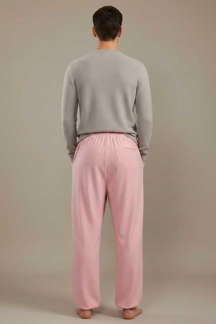 Pantalon Chinois Rose Ample Molletonné Confortable - vue 2