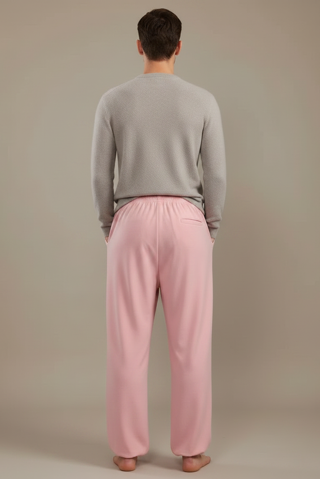 Pantalon Chinois Rose Ample Molletonné Confortable - vue 2