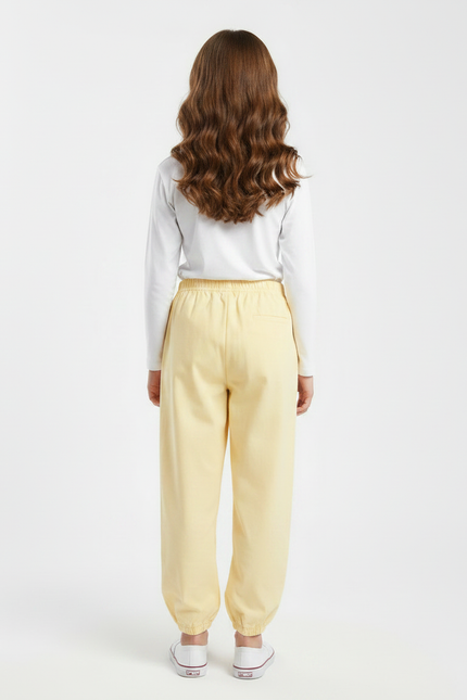 Pantalon Chinois Jaune Ample Coton Enfant - vue 2