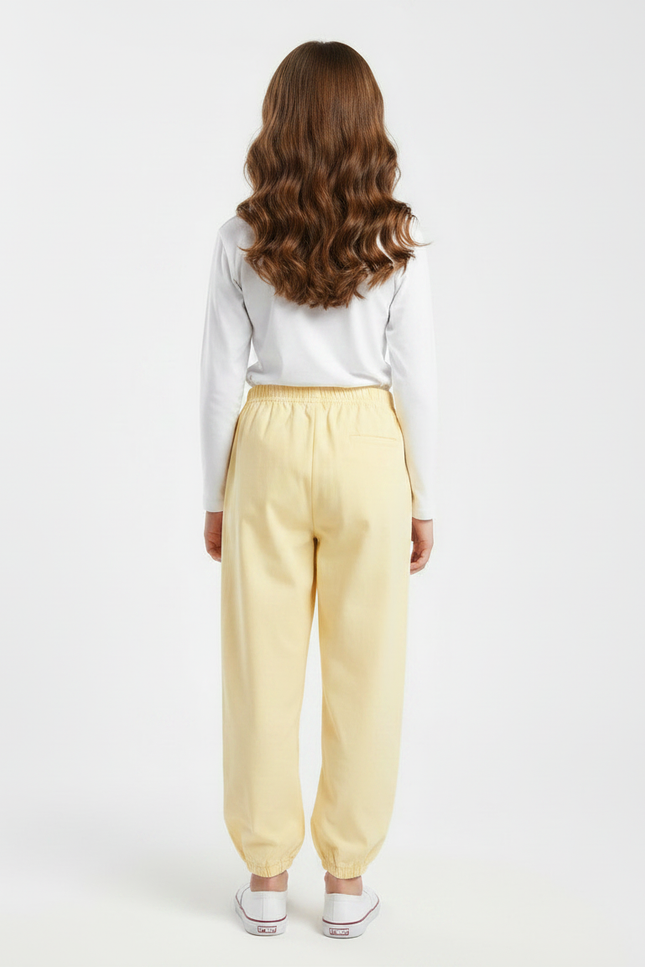 Pantalon Chinois Jaune Ample Coton Enfant - vue 2