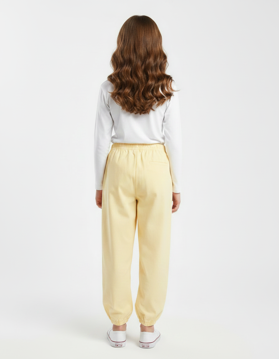 Pantalon Chinois Jaune Ample Coton Enfant - vue 2
