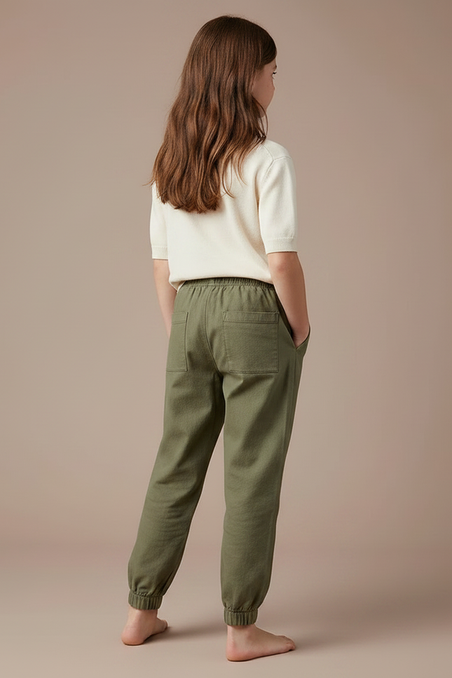 Pantalon Chinois Kaki Coton Ample Enfant - vue 2