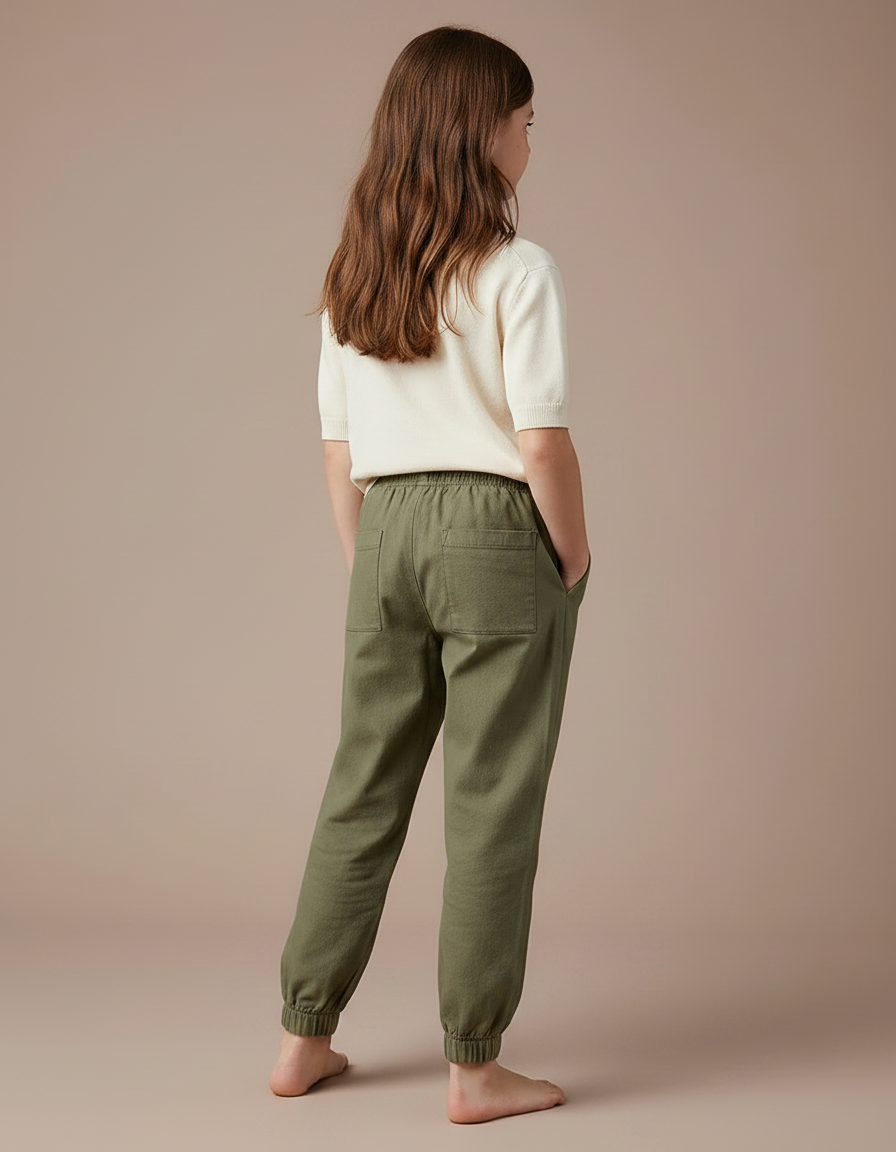 Pantalon Chinois Kaki Coton Ample Enfant - vue 2