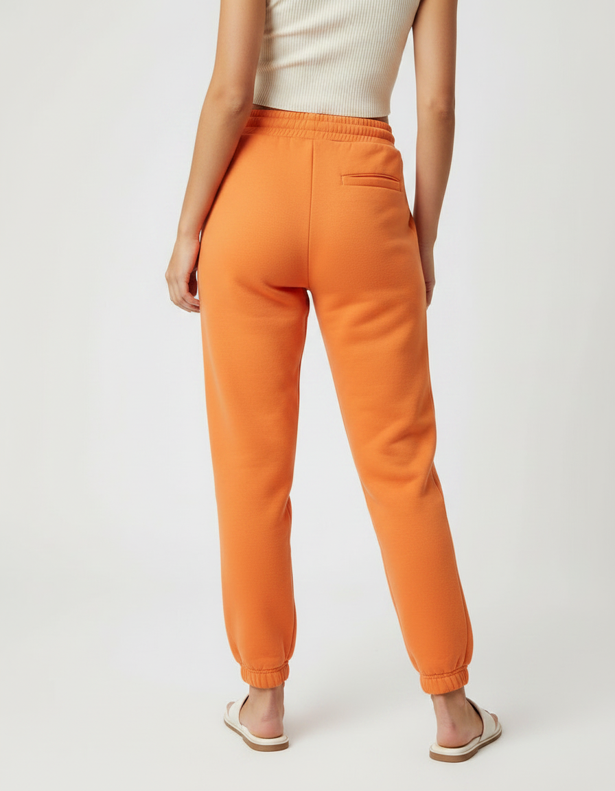 Pantalon Chinois Orange Dragon Molletonné Ample Décontracté - vue 2