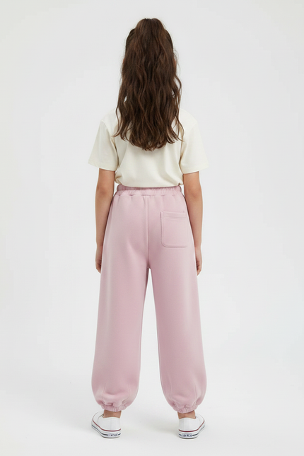 Pantalon Chinois Rose Ample Molleton Doux Enfant - vue 2