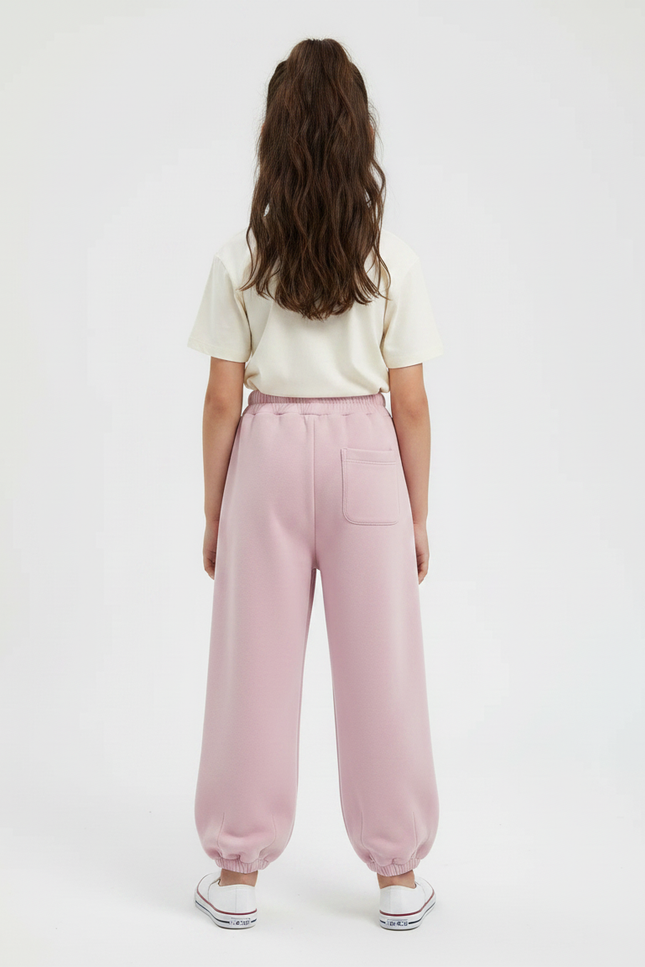 Pantalon Chinois Rose Ample Molleton Doux Enfant - vue 2