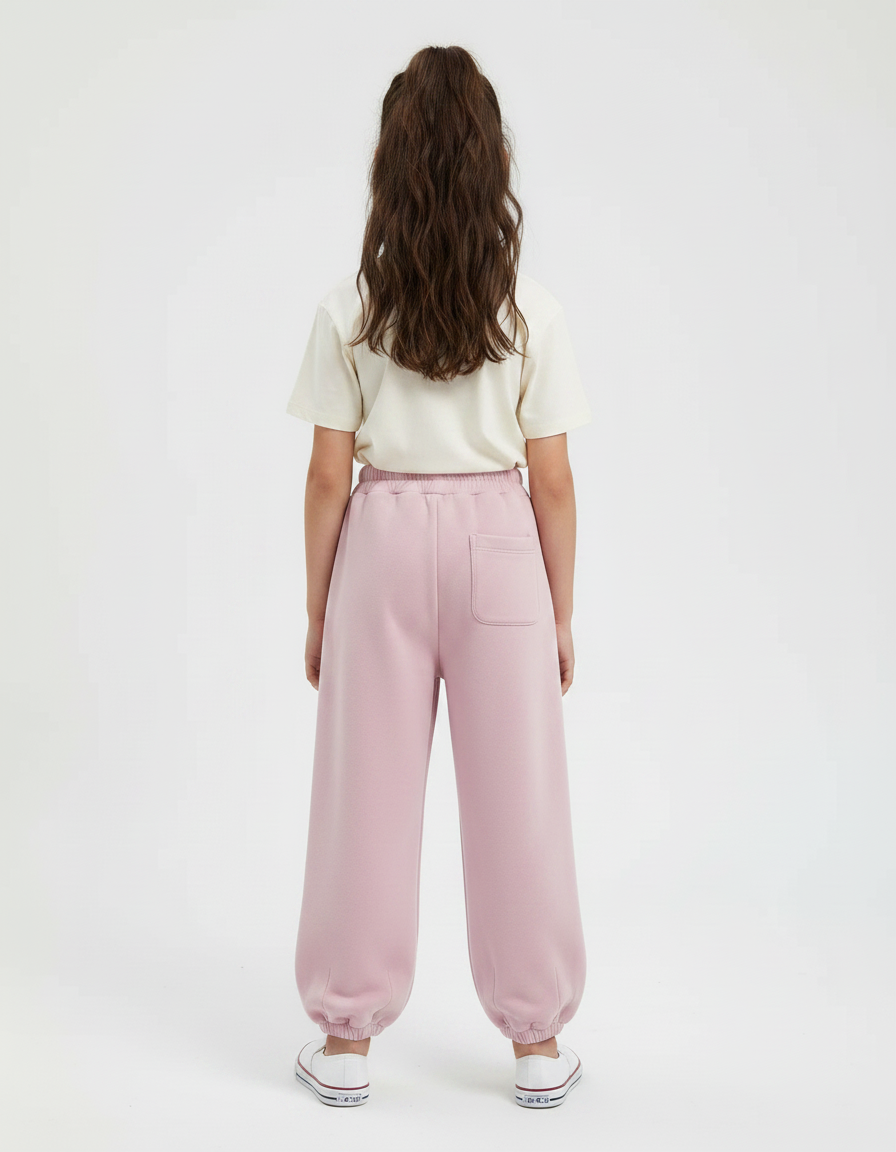 Pantalon Chinois Rose Ample Molleton Doux Enfant - vue 2