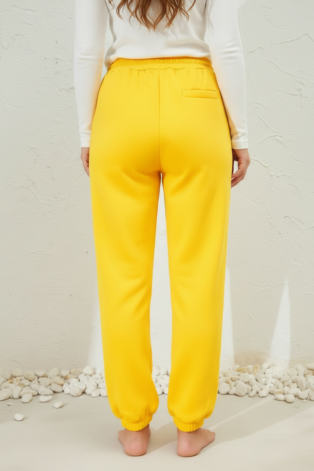 Pantalon Chinois Jaune Dragon Imprimé Jogger Décontracté - Molleton - vue 2