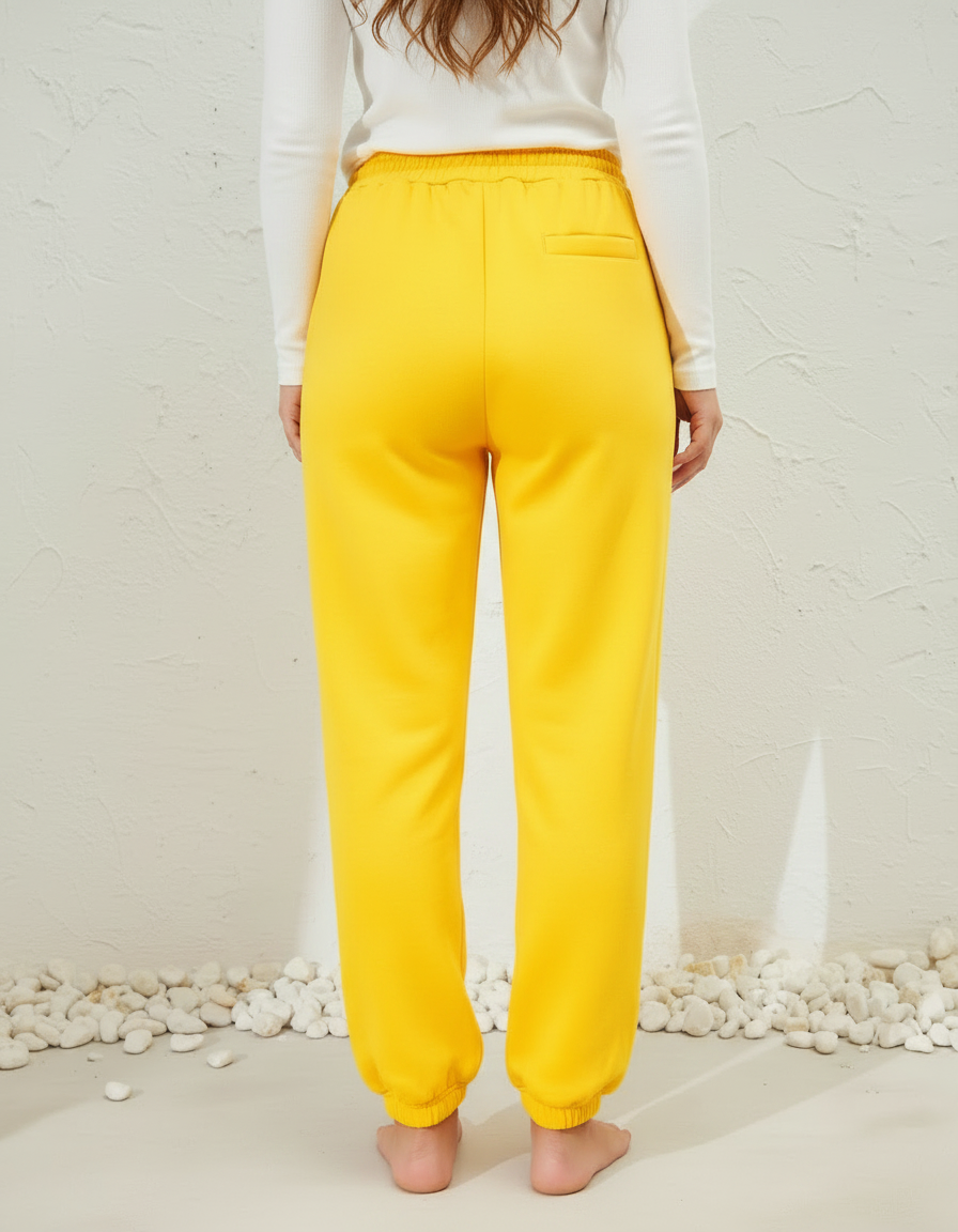 Pantalon Chinois Jaune Dragon Imprimé Jogger Décontracté - Molleton - vue 2