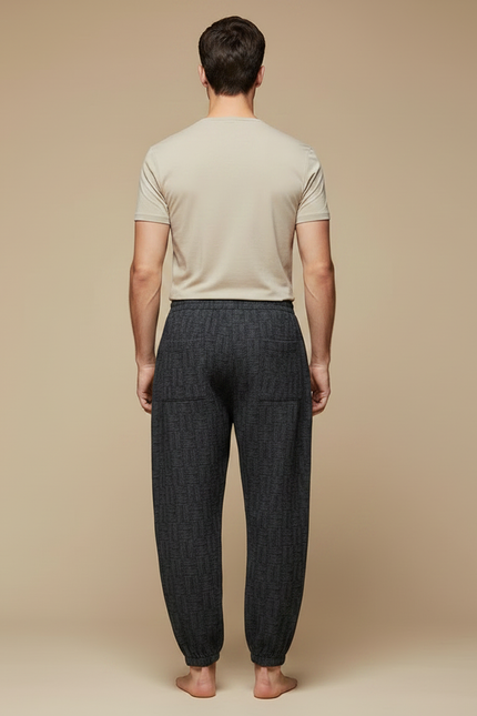 Pantalon Motif Chinois - Gris Tweed - vue 2