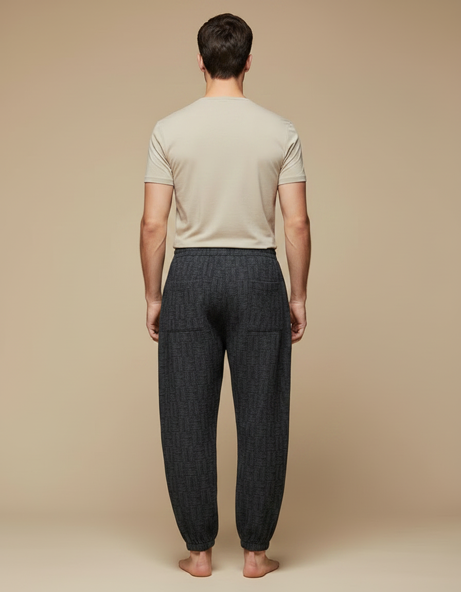 Pantalon Motif Chinois - Gris Tweed - vue 2