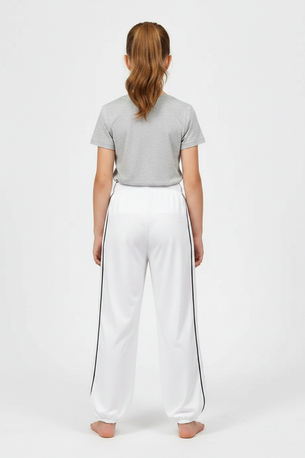 Pantalon Chinois Blanc Ample Unisexe Traditionnel Kung Fu - Polyester - vue 2